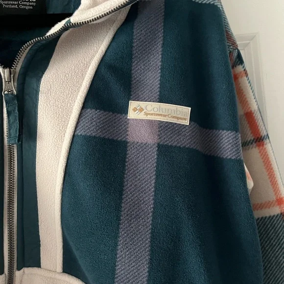 Columbia Plaid Fleece Jacket - Picture 3 of 6